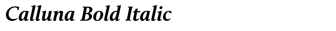 Calluna Bold Italic